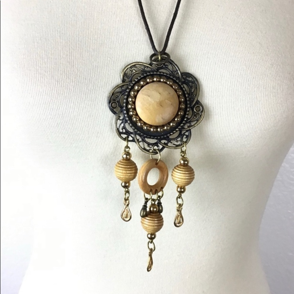 Necklace Boho Beaded M Size - Picture 3 of 5